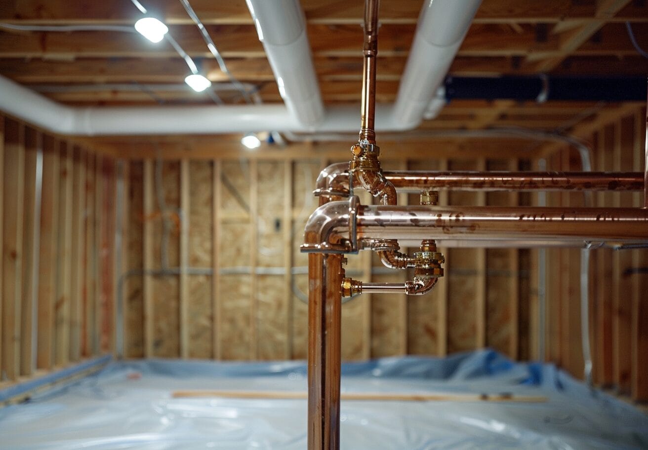Two Copper pipe Plumbing