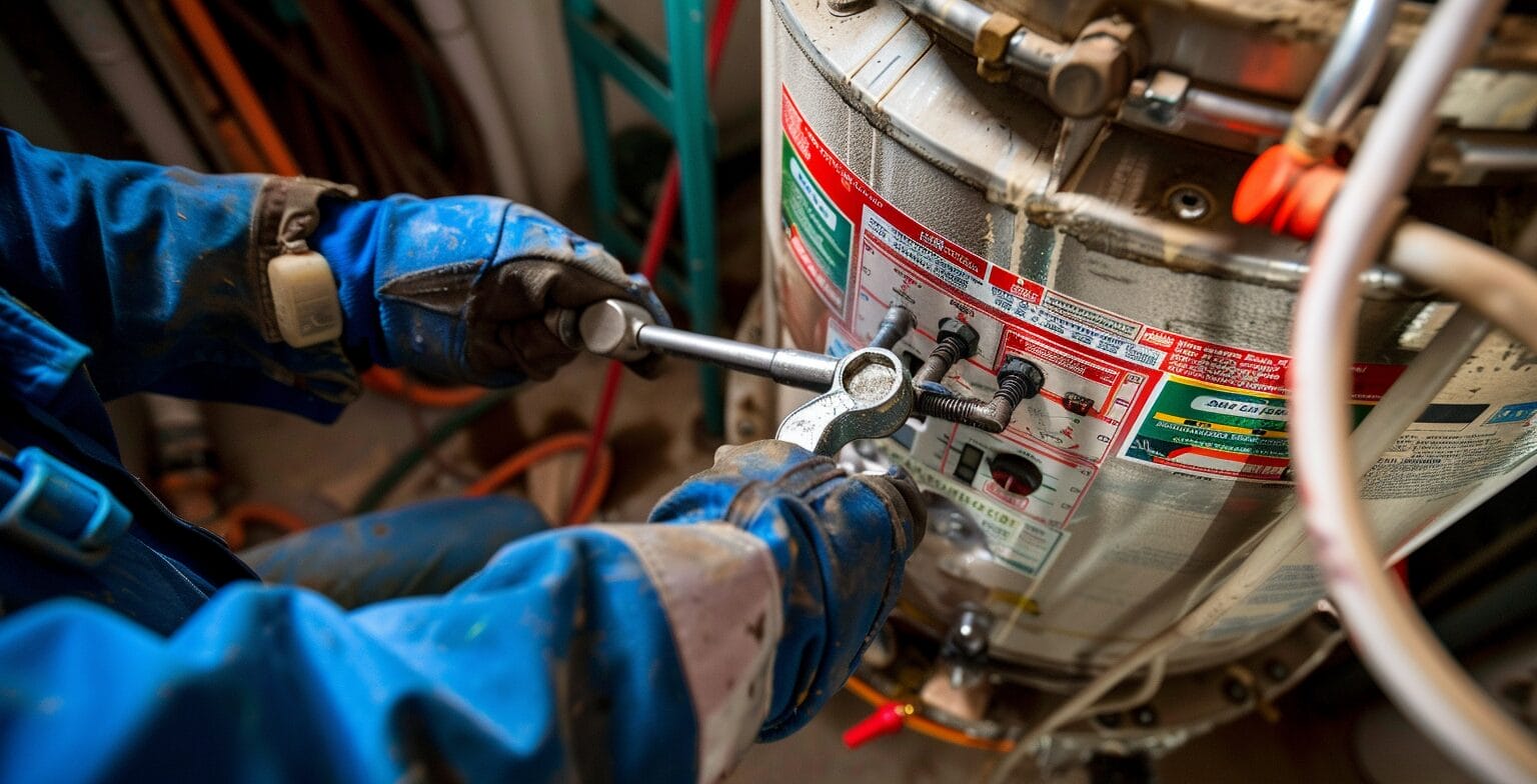 Man repair Commercial Gas Line plumbing